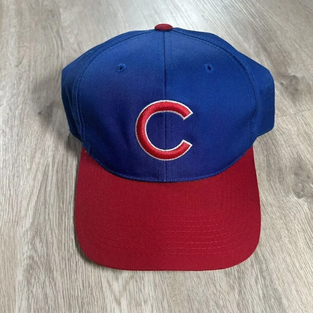 Vintage Chicago Cubs Hat‎ Snapback MLB Baseball Blue Red Outdoor Cap